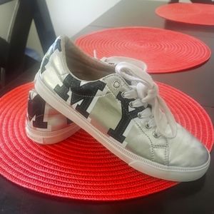 Girls Tommy Hilfiger Silver Letter Printed Sneaker